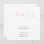 Hochzeit Beruflich Minimalistisch Niedlich Save th Einladung (Vorne/Hinten)