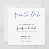 Hochzeit Beruflich Minimalistisch Save The Date (Vorderseite)