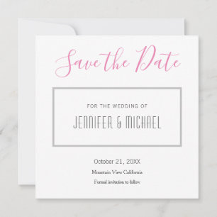 Hochzeit Beruflich Minimalistisch Schlicht modern Save The Date