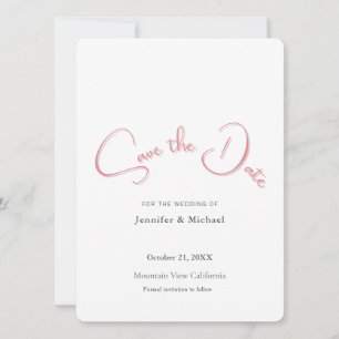 Hochzeit Beruflich Minimalistisch Schlicht modern Save The Date