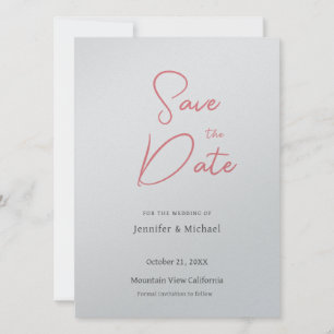Hochzeit Beruflich Minimalistisch Schlicht modern Save The Date