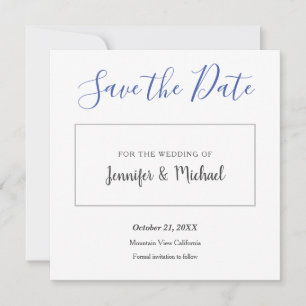 Hochzeit Beruflich Minimalistisch Schlicht Save The Date