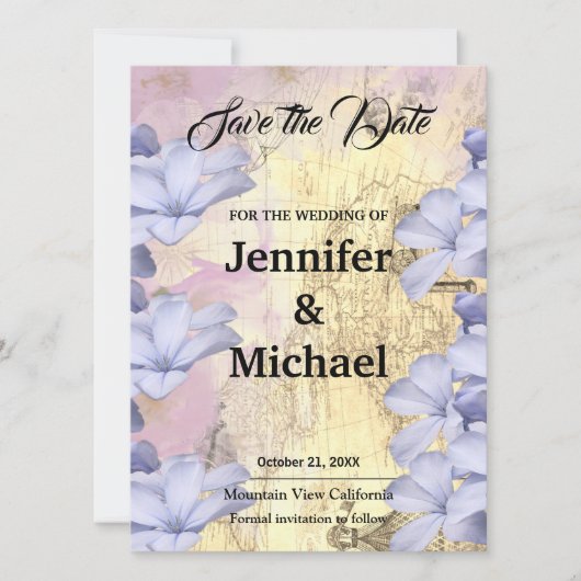 Hochzeit Berufliche klassische Bläschen Save The Date (Vorderseite)