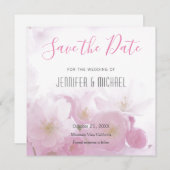 Hochzeit Berufliche Minimalistische Blumen Moderne Save The Date (Vorne/Hinten)