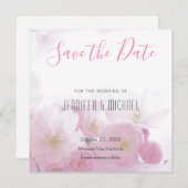 Hochzeit Berufliche Minimalistische Blumen Moderne Save The Date (Vorne/Hinten)