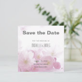 Hochzeit Berufliche Minimalistische Blumen Moderne Save The Date (Stehend Vorderseite)