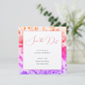 Hochzeit Berufliche Minimalistische Niedliche Blüt Save The Date (Stehend Vorderseite)