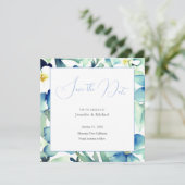 Hochzeit Berufliche Minimalistische Niedliche Blüt Save The Date (Stehend Vorderseite)