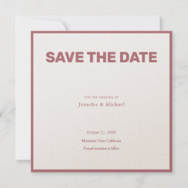 Hochzeit Berufliche Minimalistische Rose Goldfarbe Save The Date