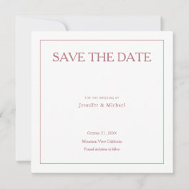 Hochzeit Berufliche Minimalistische Rose Goldfarbe Save The Date