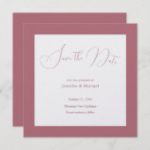 Hochzeit Berufliche Minimalistische Rose Goldfarbe Save The Date (Vorne/Hinten)