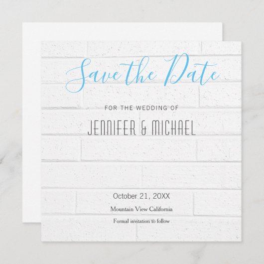 Hochzeit Berufliche Wandgestaltung Moderner Himmel Save The Date (Vorne/Hinten)