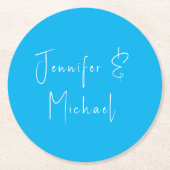 Hochzeit Beruflicher Himmel Runder Pappuntersetzer (Vorderseite)