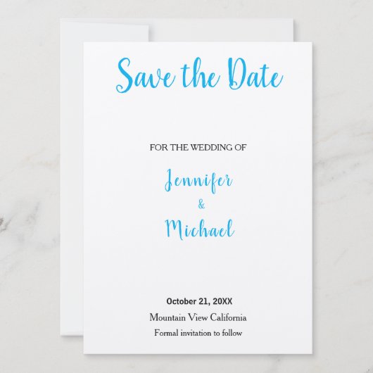 Hochzeit Beruflicher Himmel Save The Date (Vorderseite)