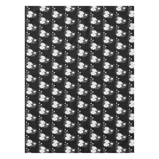 Hochzeit/Besetzung in Schwarz und Weiß Tischdecke (Vorderseite)