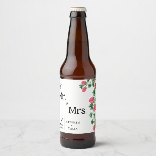 Hochzeit Bierflaschenetikett (Vorderseite)