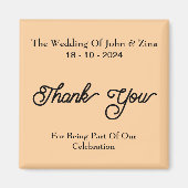 Hochzeit Big Calligraphy Vielen Dank Magnet (Vorne)