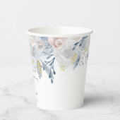 Hochzeit blass blauer Rose Pappbecher (Links)