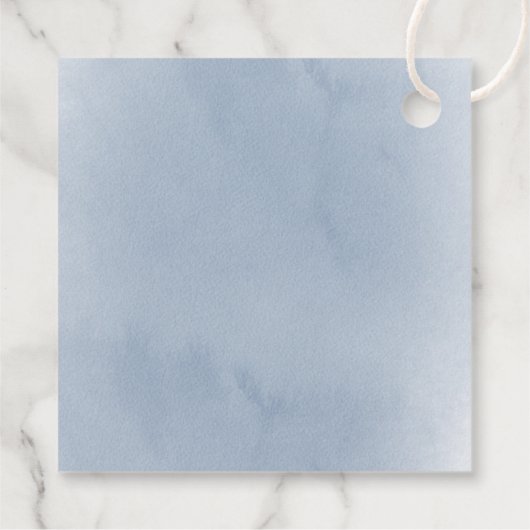 Hochzeit blauer Rose Geschenkanhänger (Rückseite)