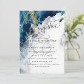 HOCHZEIT | Blue Sapphire Watercolor BarefootBride™ (Stehend Vorderseite)