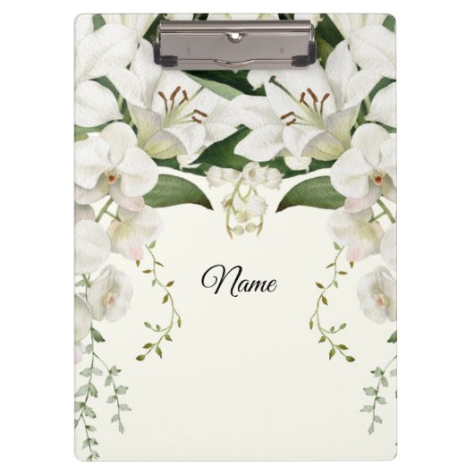 Hochzeit Blumen Lily Klassiker Klemmbrett (Vorderseite)