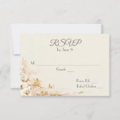 Hochzeit Blumenstrauß auf Elfenbein UAWG RSVP Karte (Vorderseite)