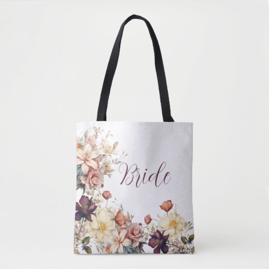 Hochzeit Blumenstrauß Elegante Custom Tasche (Vorderseite)