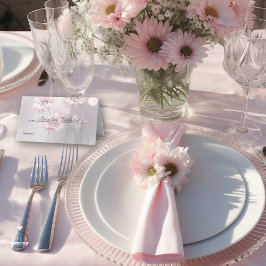 Hochzeit | Blush Pink Daisies Platzkarte