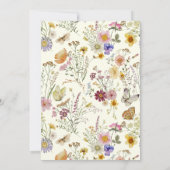 Hochzeit Bohemischer Wildblume auf Wiese Einladung (Rückseite)