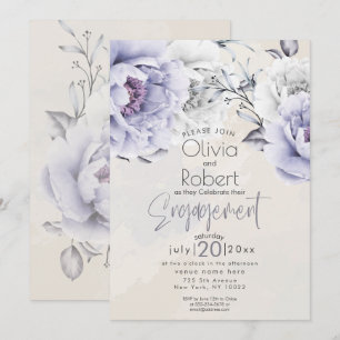 Hochzeit Boho Rustikal Flieder und Alabaster Pfi Einladung