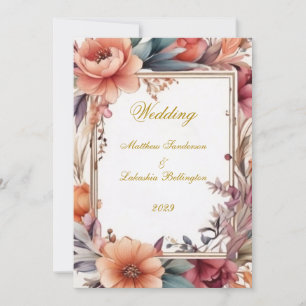Hochzeit Boho-Stil Modern Sophisticated Elegant Einladung