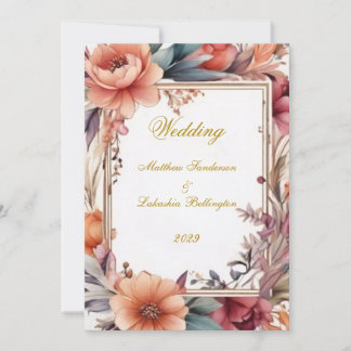 Hochzeit Boho-Stil Modern Sophisticated Elegant Einladung