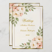 Hochzeit Boho Style Beautiful Moderne Ausgezeichne Einladung (Vorne/Hinten)