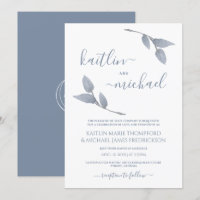 Hochzeit Boho Vines Einfache Blätter Dusty Blue