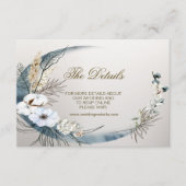 Hochzeit Boho White Orchid Blume Blue Moon Party Begleitkarte (Vorderseite)