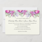 Hochzeit Bouquet Purples Wasserfarbe Einladung (Vorderseite)