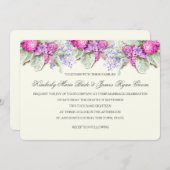 Hochzeit Bouquet Purples Wasserfarbe Einladung (Vorne/Hinten)