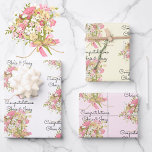 Hochzeit Bouquet von Blume Bezeichnungen 3 Geschen Geschenkpapier Set<br><div class="desc">Hochzeitsschub von Blume Bezeichnungen 3 Geschenkpapier-Blätter hinzufügen</div>
