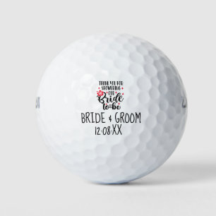 Hochzeit Braut & Bräutigam  Brautparty Golfball