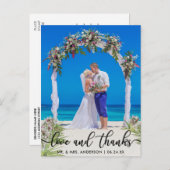 Hochzeit Braut Groom Foto Liebe und Dank Postkarte (Vorne/Hinten)