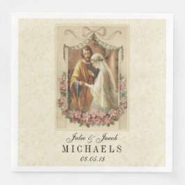 Hochzeit Braut Groom Katholische Ehe Mary Joseph Serviette