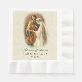 Hochzeit Braut Groom Katholische Ehe Mary Joseph Serviette