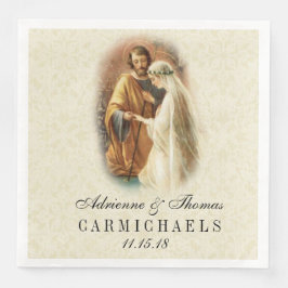 Hochzeit Braut Groom Katholische Ehe Mary Joseph Serviette