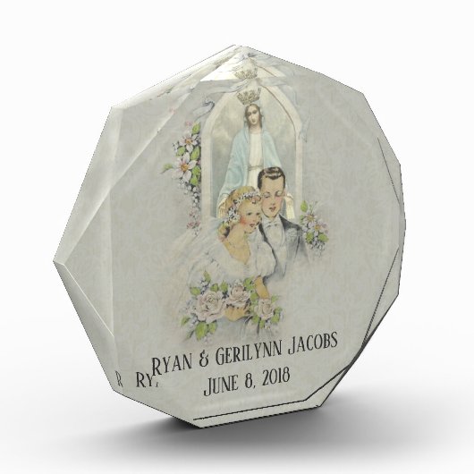 Hochzeit Braut Groom Katholische Jungfrau Mary Fotoblock (Links)