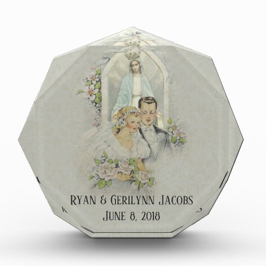 Hochzeit Braut Groom Katholische Jungfrau Mary Fotoblock (Vorderseite)