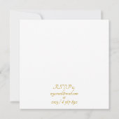 Hochzeit - Braut mit bunten Hochzeitsbukett Karte (Rückseite)