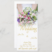 Hochzeit - Braut mit bunten Hochzeitsbukett Programm (Vorne/Hinten)