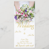 Hochzeit - Braut mit bunten Hochzeitsbukett Programm (Vorderseite)