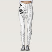 Hochzeit Braut Rosen Streifen & Punkte Leggings (Vorderseite)