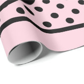 Hochzeit Braut Text Frau Kopf rosa Punkte Geschenkpapier (Rolleneckpunkt)